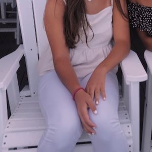 White Gap skinny jeans